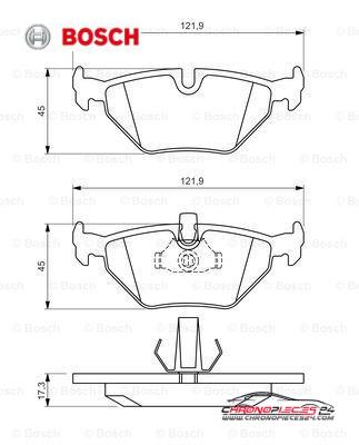 Achat de BOSCH 0 986 494 009 Kit de plaquettes de frein, frein à disque pas chères