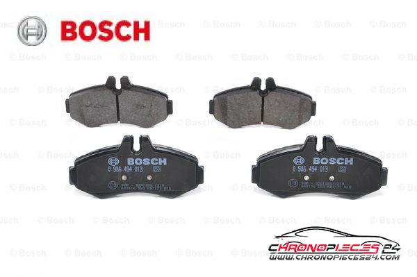 Achat de BOSCH 0 986 494 013 Kit de plaquettes de frein, frein à disque pas chères