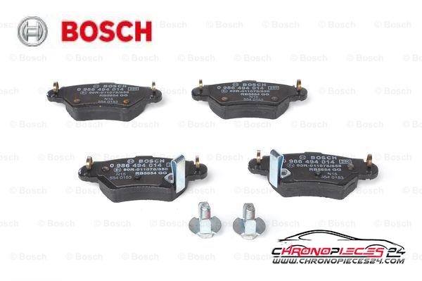 Achat de BOSCH 0 986 494 014 Kit de plaquettes de frein, frein à disque pas chères