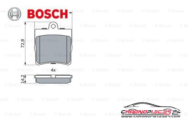 Achat de BOSCH 0 986 494 016 Kit de plaquettes de frein, frein à disque pas chères