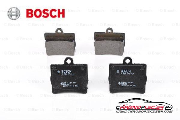 Achat de BOSCH 0 986 494 017 Kit de plaquettes de frein, frein à disque pas chères