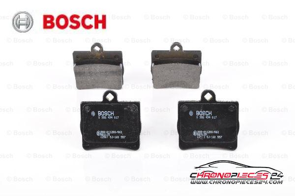 Achat de BOSCH 0 986 494 017 Kit de plaquettes de frein, frein à disque pas chères