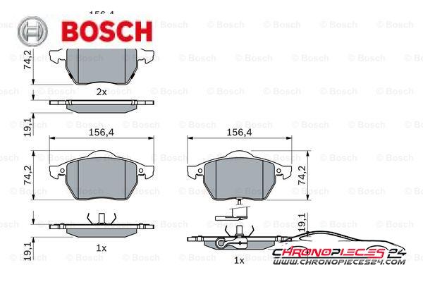 Achat de BOSCH 0 986 494 018 Kit de plaquettes de frein, frein à disque pas chères