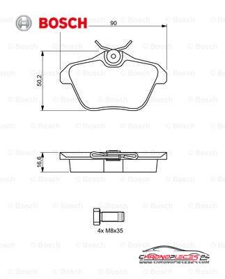 Achat de BOSCH 0 986 494 020 Kit de plaquettes de frein, frein à disque pas chères