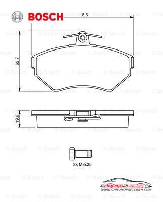 Achat de BOSCH 0 986 494 021 Kit de plaquettes de frein, frein à disque pas chères