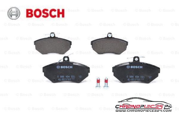 Achat de BOSCH 0 986 494 021 Kit de plaquettes de frein, frein à disque pas chères