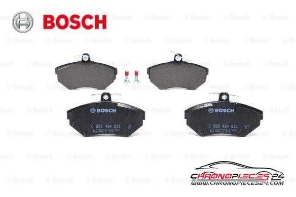 Achat de BOSCH 0 986 494 021 Kit de plaquettes de frein, frein à disque pas chères