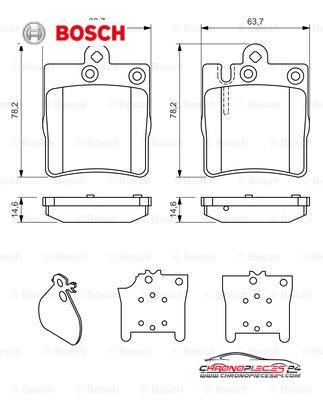 Achat de BOSCH 0 986 494 022 Kit de plaquettes de frein, frein à disque pas chères