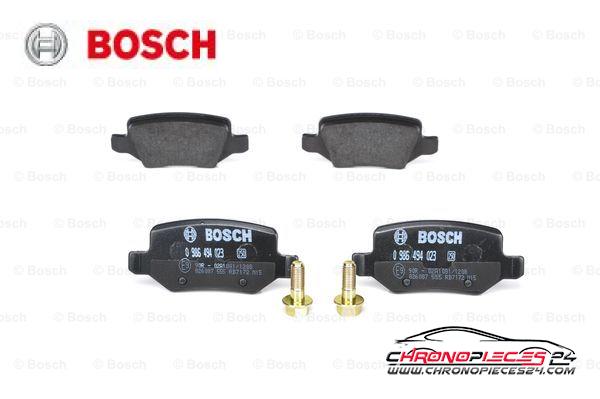 Achat de BOSCH 0 986 494 023 Kit de plaquettes de frein, frein à disque pas chères