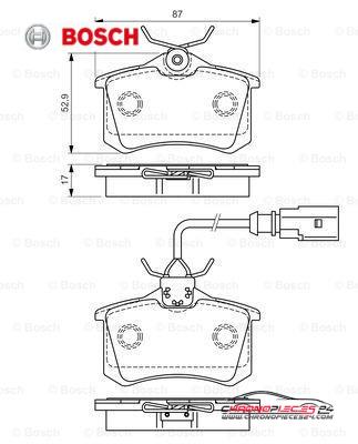 Achat de BOSCH 0 986 494 025 Kit de plaquettes de frein, frein à disque pas chères