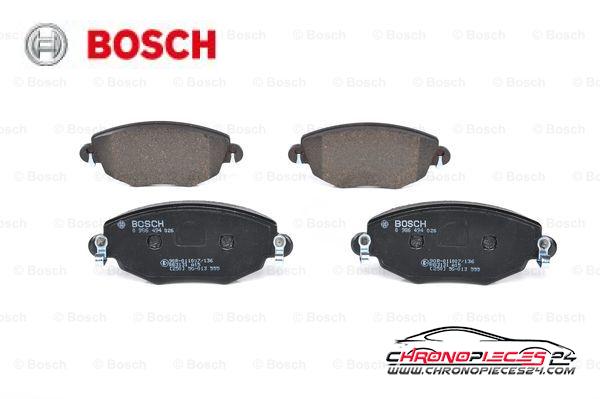 Achat de BOSCH 0 986 494 026 Kit de plaquettes de frein, frein à disque pas chères