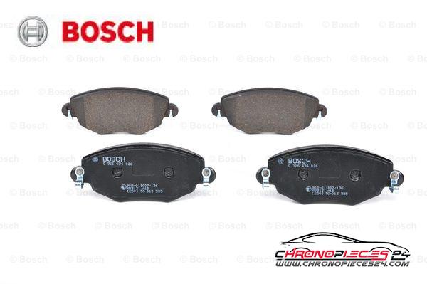 Achat de BOSCH 0 986 494 026 Kit de plaquettes de frein, frein à disque pas chères