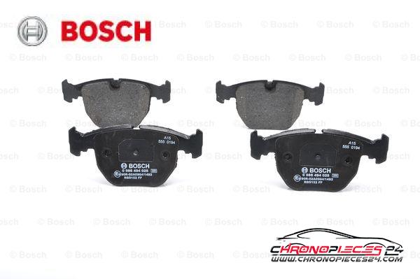 Achat de BOSCH 0 986 494 028 Kit de plaquettes de frein, frein à disque pas chères