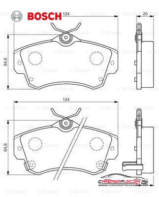 Achat de BOSCH 0 986 494 029 Kit de plaquettes de frein, frein à disque pas chères