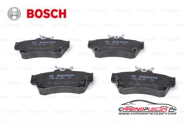 Achat de BOSCH 0 986 494 029 Kit de plaquettes de frein, frein à disque pas chères