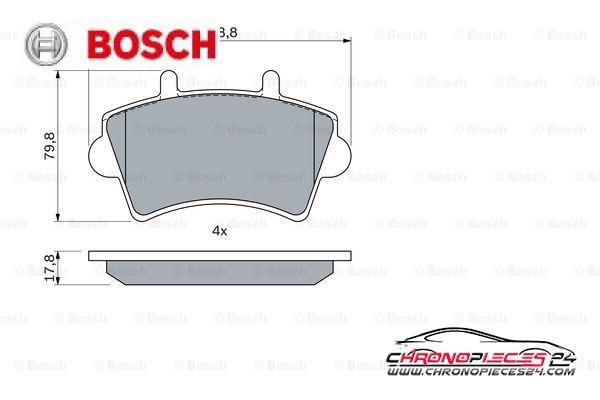 Achat de BOSCH 0 986 494 031 Kit de plaquettes de frein, frein à disque pas chères