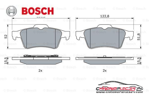 Achat de BOSCH 0 986 494 032 Kit de plaquettes de frein, frein à disque pas chères