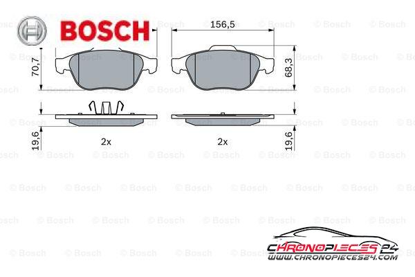 Achat de BOSCH 0 986 494 033 Kit de plaquettes de frein, frein à disque pas chères