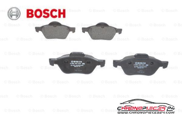 Achat de BOSCH 0 986 494 034 Kit de plaquettes de frein, frein à disque pas chères