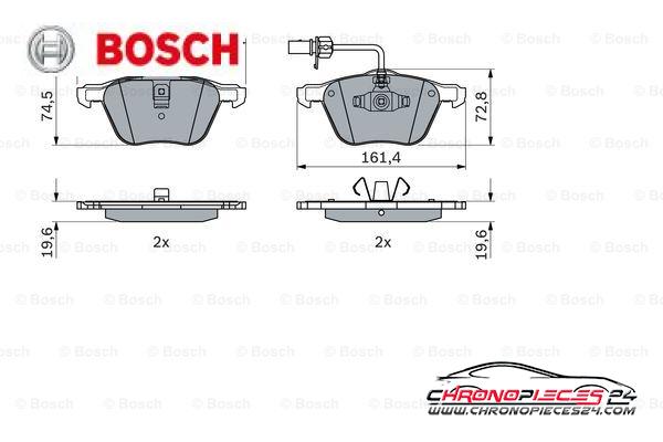 Achat de BOSCH 0 986 494 035 Kit de plaquettes de frein, frein à disque pas chères