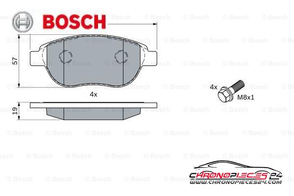 Achat de BOSCH 0 986 494 038 Kit de plaquettes de frein, frein à disque pas chères