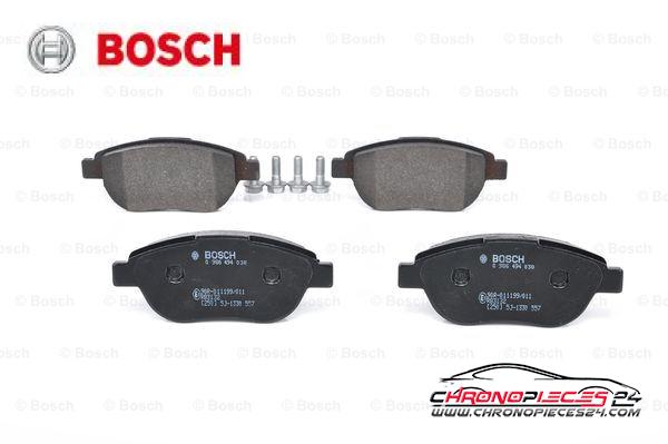 Achat de BOSCH 0 986 494 038 Kit de plaquettes de frein, frein à disque pas chères