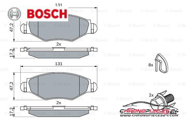 Achat de BOSCH 0 986 494 039 Kit de plaquettes de frein, frein à disque pas chères