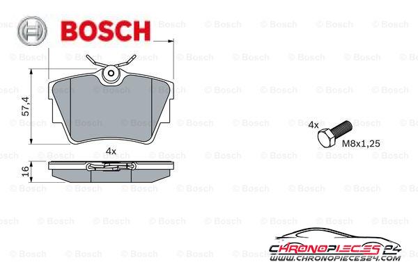 Achat de BOSCH 0 986 494 040 Kit de plaquettes de frein, frein à disque pas chères