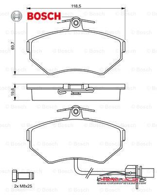 Achat de BOSCH 0 986 494 042 Kit de plaquettes de frein, frein à disque pas chères