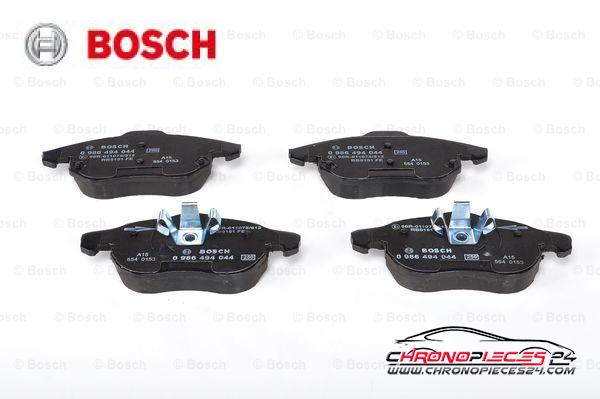 Achat de BOSCH 0 986 494 044 Kit de plaquettes de frein, frein à disque pas chères