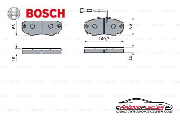 Achat de BOSCH 0 986 494 048 Kit de plaquettes de frein, frein à disque pas chères