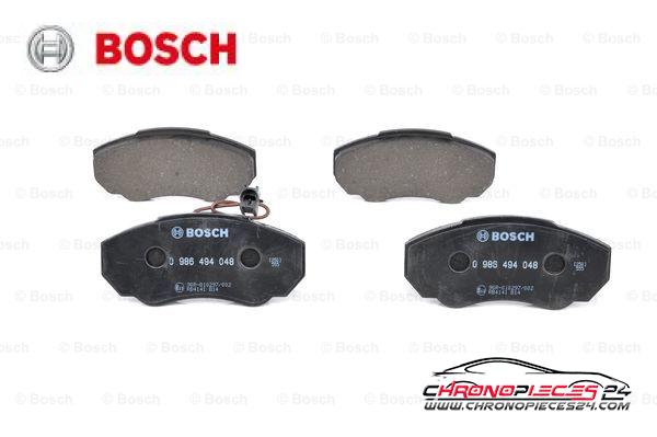 Achat de BOSCH 0 986 494 048 Kit de plaquettes de frein, frein à disque pas chères