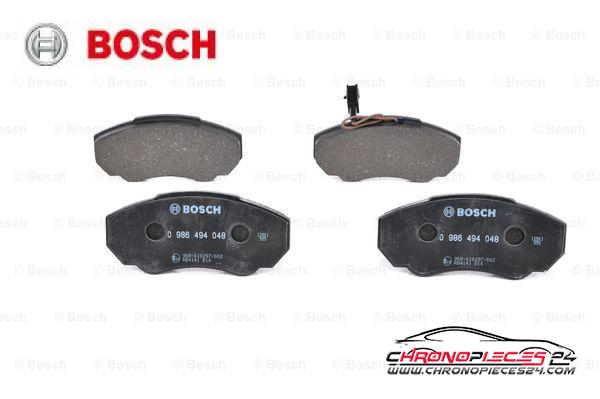 Achat de BOSCH 0 986 494 048 Kit de plaquettes de frein, frein à disque pas chères