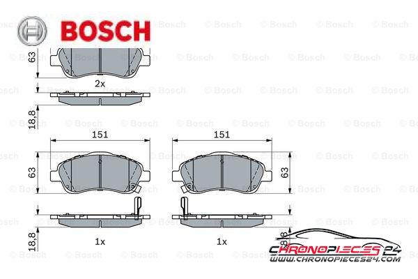 Achat de BOSCH 0 986 494 054 Kit de plaquettes de frein, frein à disque pas chères