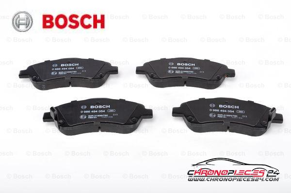 Achat de BOSCH 0 986 494 054 Kit de plaquettes de frein, frein à disque pas chères