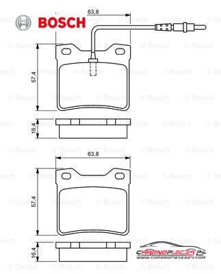 Achat de BOSCH 0 986 494 055 Kit de plaquettes de frein, frein à disque pas chères