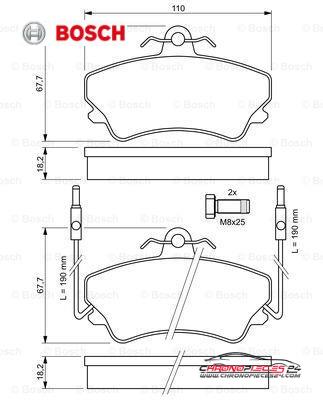 Achat de BOSCH 0 986 494 056 Kit de plaquettes de frein, frein à disque pas chères