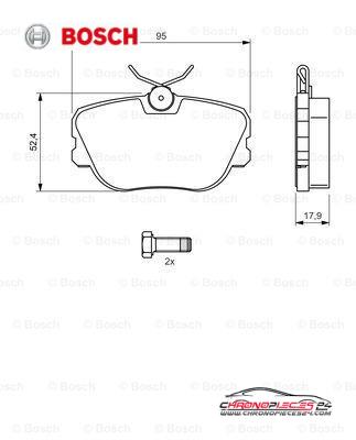 Achat de BOSCH 0 986 494 058 Kit de plaquettes de frein, frein à disque pas chères