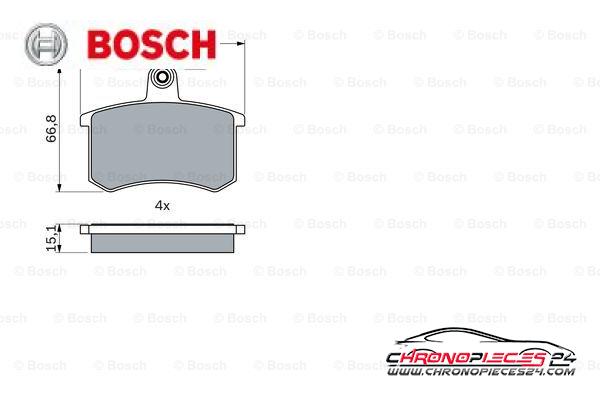 Achat de BOSCH 0 986 494 059 Kit de plaquettes de frein, frein à disque pas chères