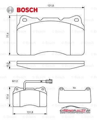 Achat de BOSCH 0 986 494 069 Kit de plaquettes de frein, frein à disque pas chères