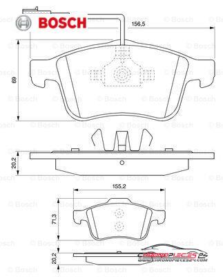 Achat de BOSCH 0 986 494 071 Kit de plaquettes de frein, frein à disque pas chères