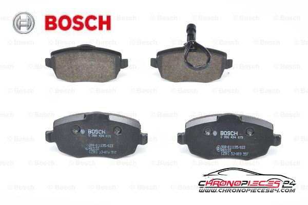 Achat de BOSCH 0 986 494 075 Kit de plaquettes de frein, frein à disque pas chères