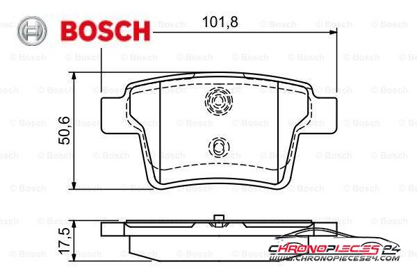 Achat de BOSCH 0 986 494 076 Kit de plaquettes de frein, frein à disque pas chères