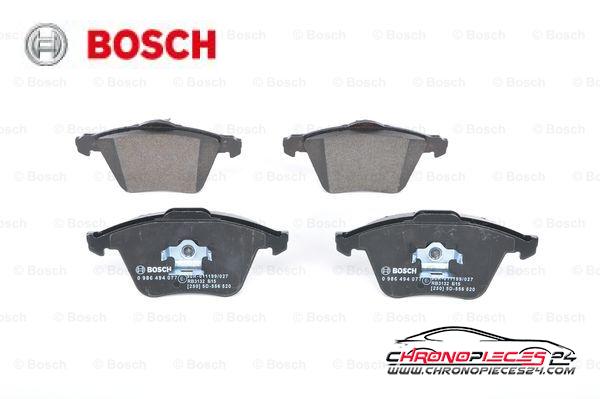 Achat de BOSCH 0 986 494 077 Kit de plaquettes de frein, frein à disque pas chères