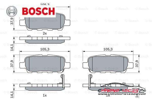 Achat de BOSCH 0 986 494 090 Kit de plaquettes de frein, frein à disque pas chères