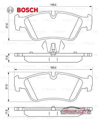 Achat de BOSCH 0 986 494 096 Kit de plaquettes de frein, frein à disque pas chères