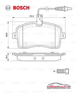 Achat de BOSCH 0 986 494 097 Kit de plaquettes de frein, frein à disque pas chères