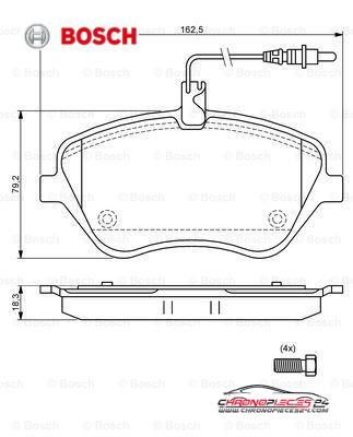 Achat de BOSCH 0 986 494 098 Kit de plaquettes de frein, frein à disque pas chères