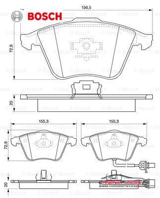 Achat de BOSCH 0 986 494 103 Kit de plaquettes de frein, frein à disque pas chères