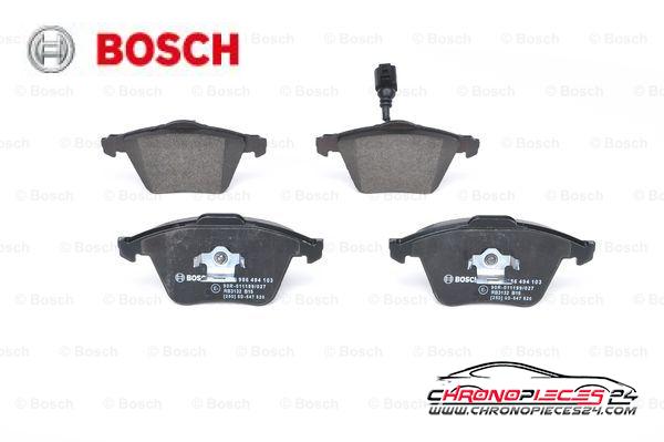 Achat de BOSCH 0 986 494 103 Kit de plaquettes de frein, frein à disque pas chères